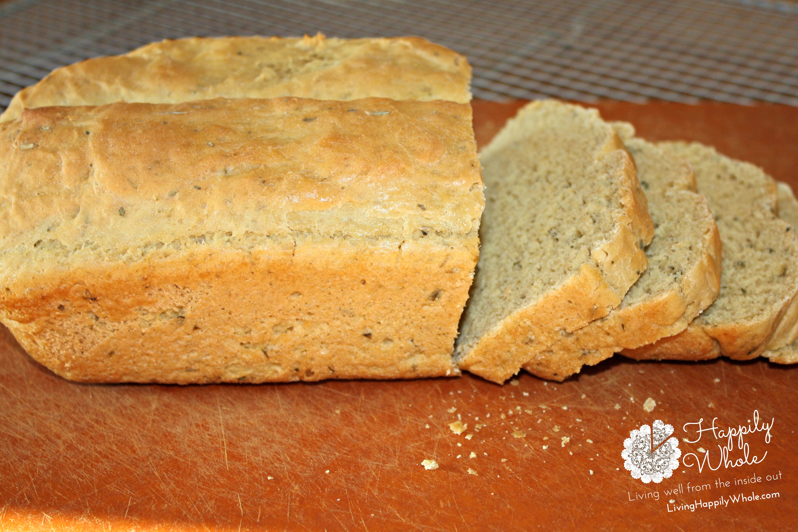 Home Baked Herb Bread with Einkorn Flour Happily Whole